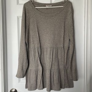 Andrew by Unit brand from Chic Soul Boutique “Cooling Off” top in Oatmeal